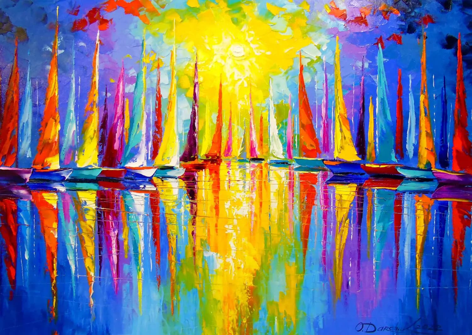Enjoy - Puzzle Rainbow Sailboats - 1000 dielov