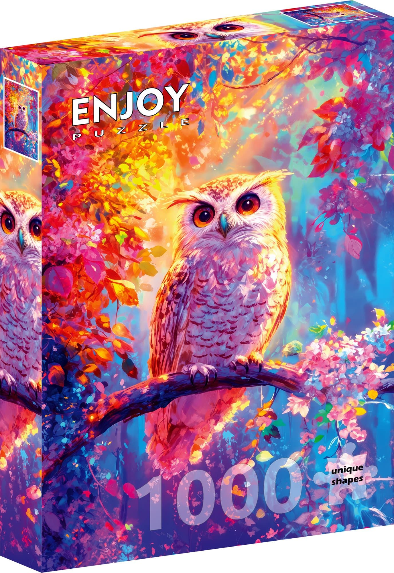 ENJOY Puzzle Rozkvetlá sova 1000 dílků