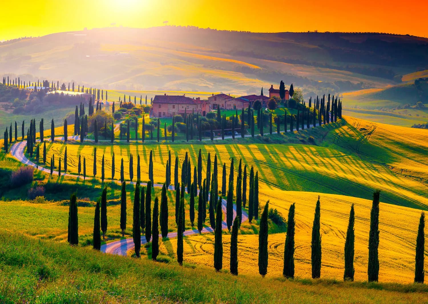 Enjoy - Puzzle Sunset in Tuscany, Italy - 1000 dielov