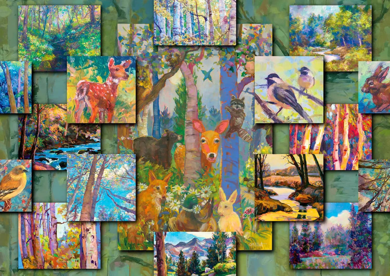 Enjoy - Puzzle Woodland Collage - 1000 dielov