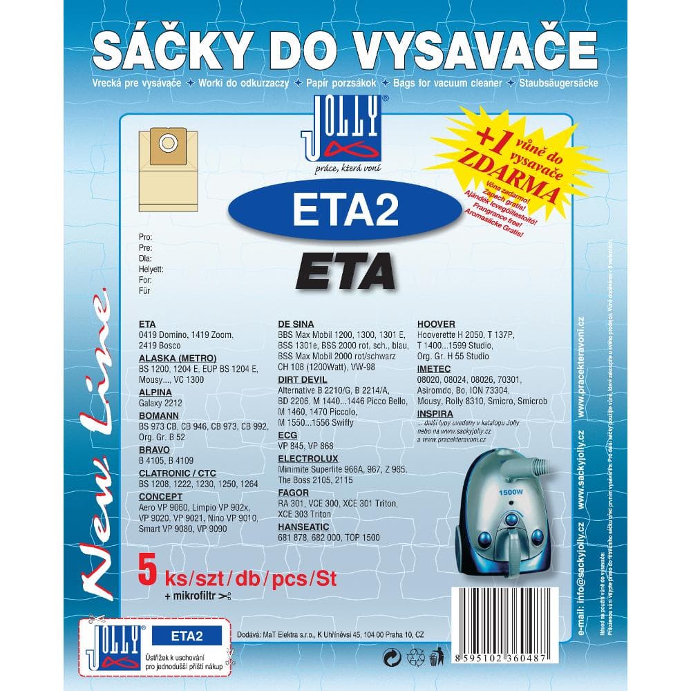 ETA 2 Vrecko do vysávača JOLLY