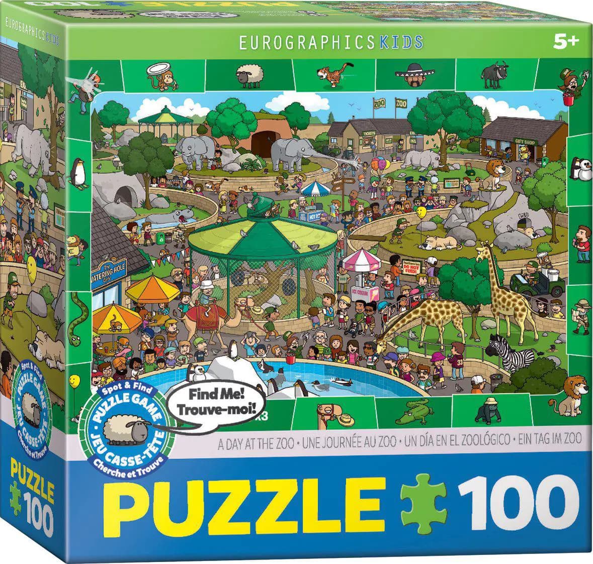 Eurographics - Puzzle A day at the ZOO - 100 dielov