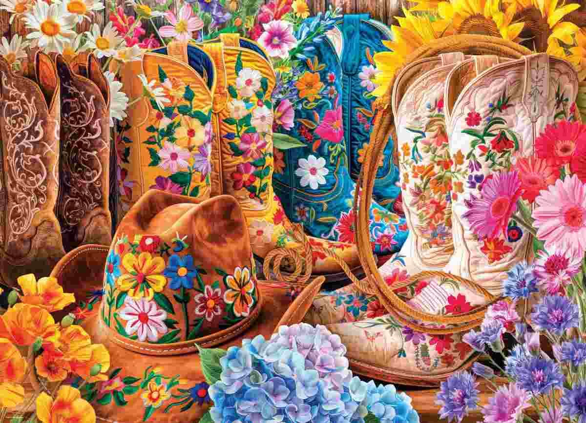 Eurographics - Puzzle Cowgirl Boots - 1000 dielov