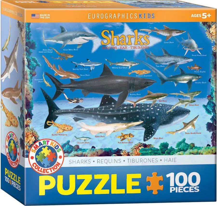 Eurographics - Puzzle Sharks - 100 dielov