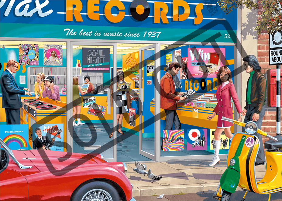 FALCON Puzzle Hudební obchod 1000 dílků