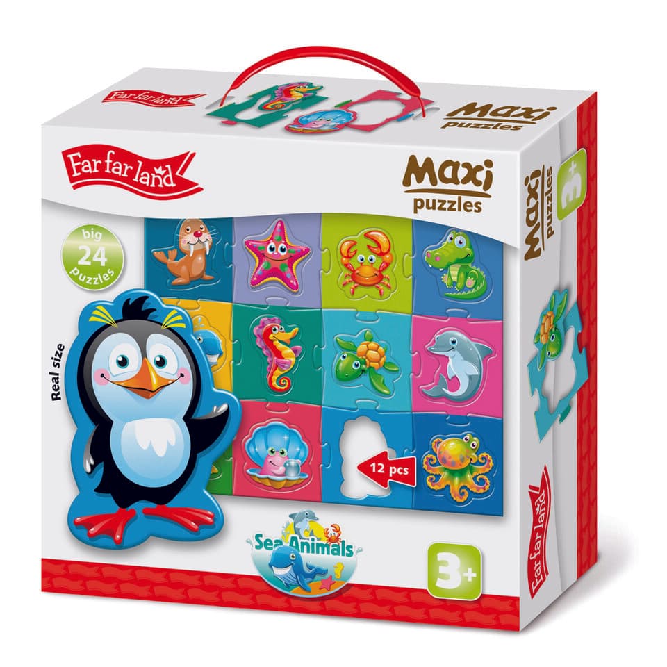 Far far land Maxi Puzzle Morské zvieratká 24ks