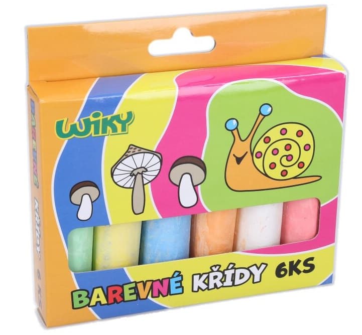 Farebné chodníkové kriedy 6ks