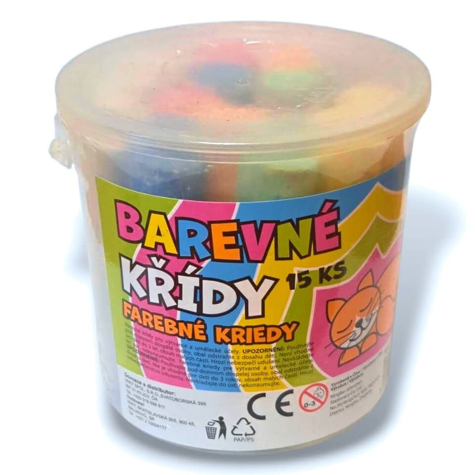 Farebné kriedy 15ks