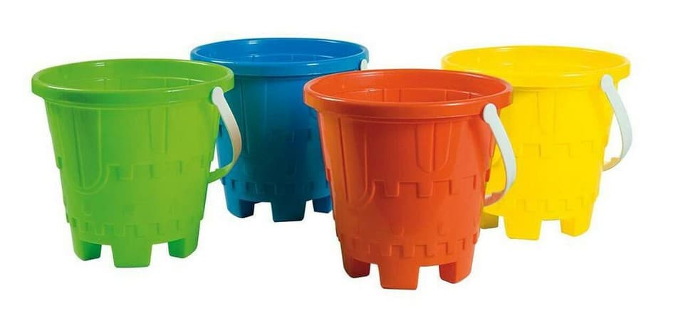 Farebný kýblik do piesku 16cm - zelená
