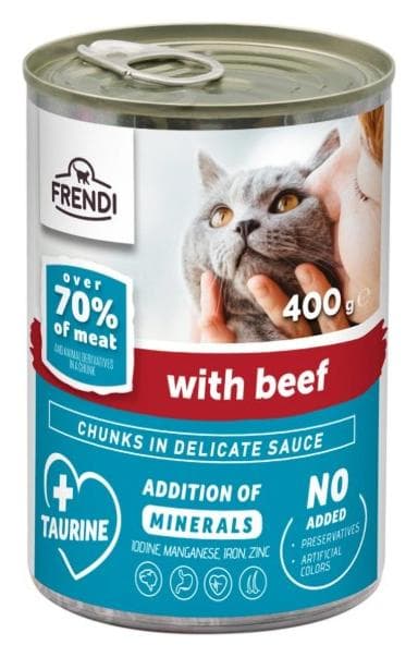 FRENDI konzerva pre mačky hovädzia 400g