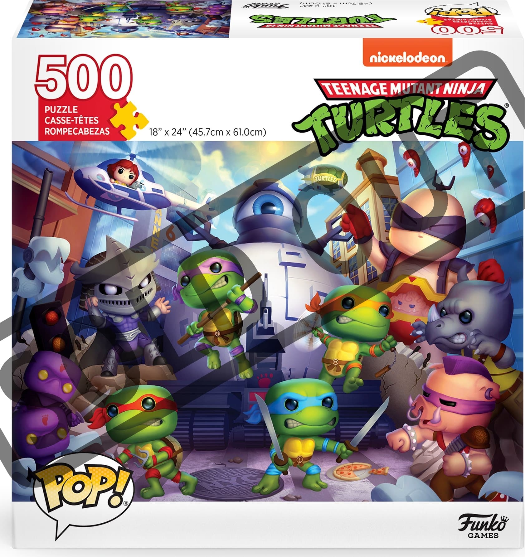 FUNKO GAMES Puzzle POP! Želvy Ninja 500 dílků