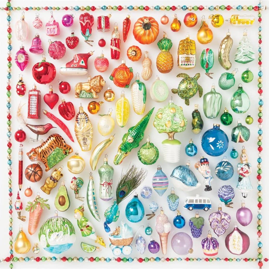 GALISON Čtvercové puzzle Duhové ozdoby 500 dílků