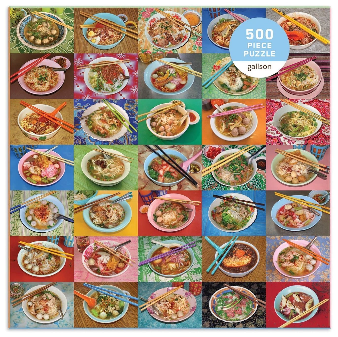 GALISON Čtvercové puzzle Nudle k obědu 500 dílků
