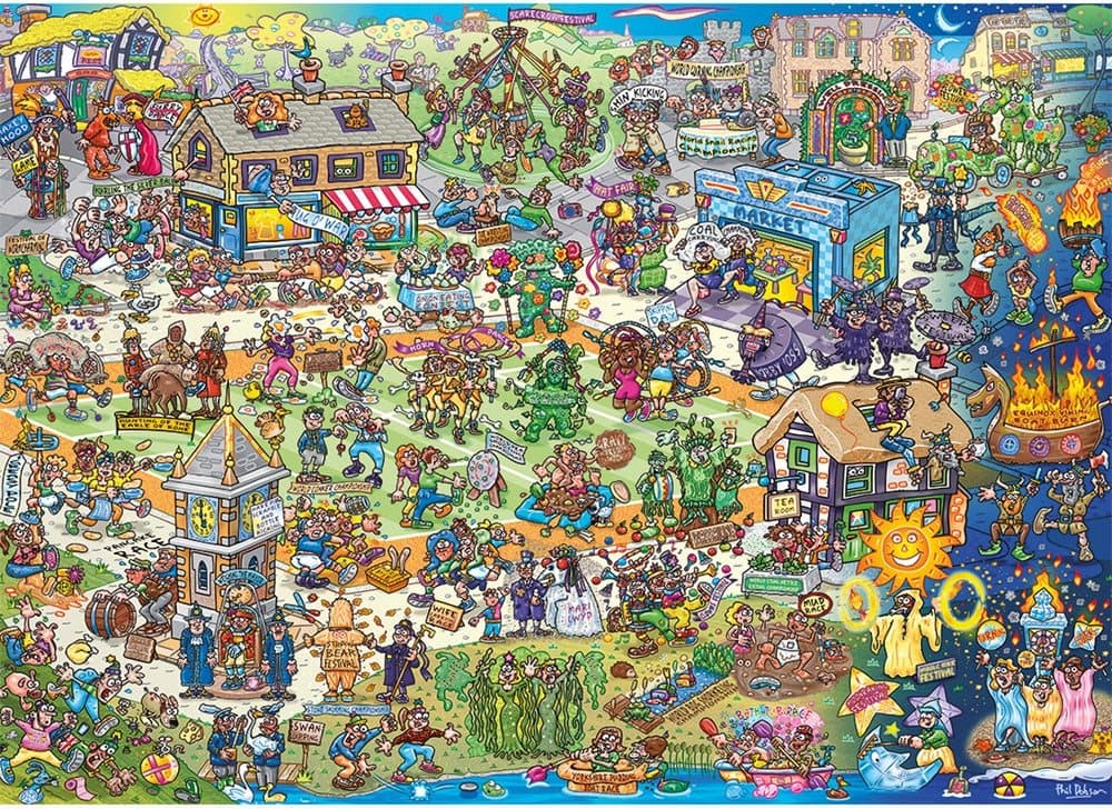 GIBSONS Puzzle Jokesaws: Barmy Britain 1000 dílků