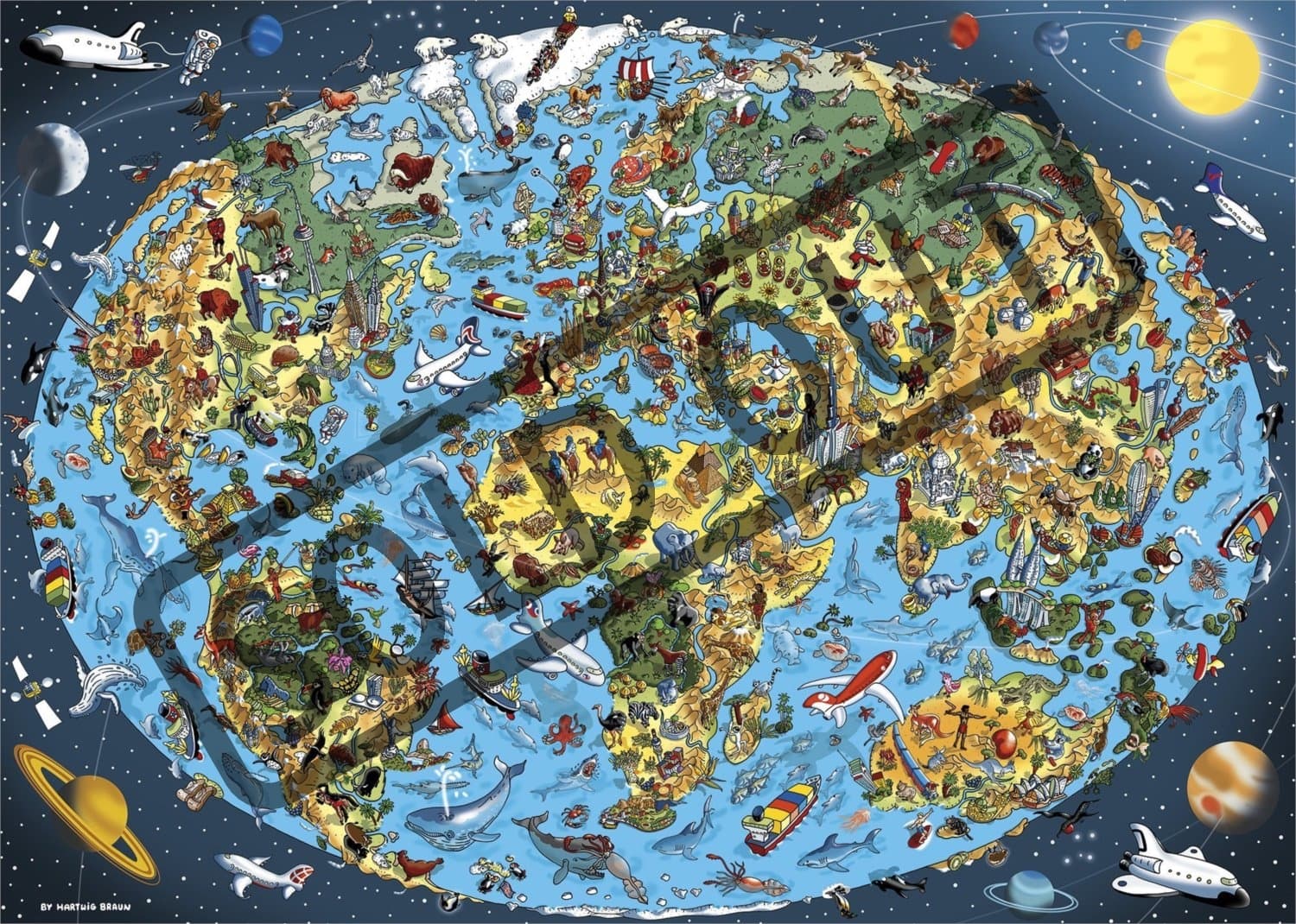 GIBSONS Puzzle Naše úžasná planeta 1000 dílků