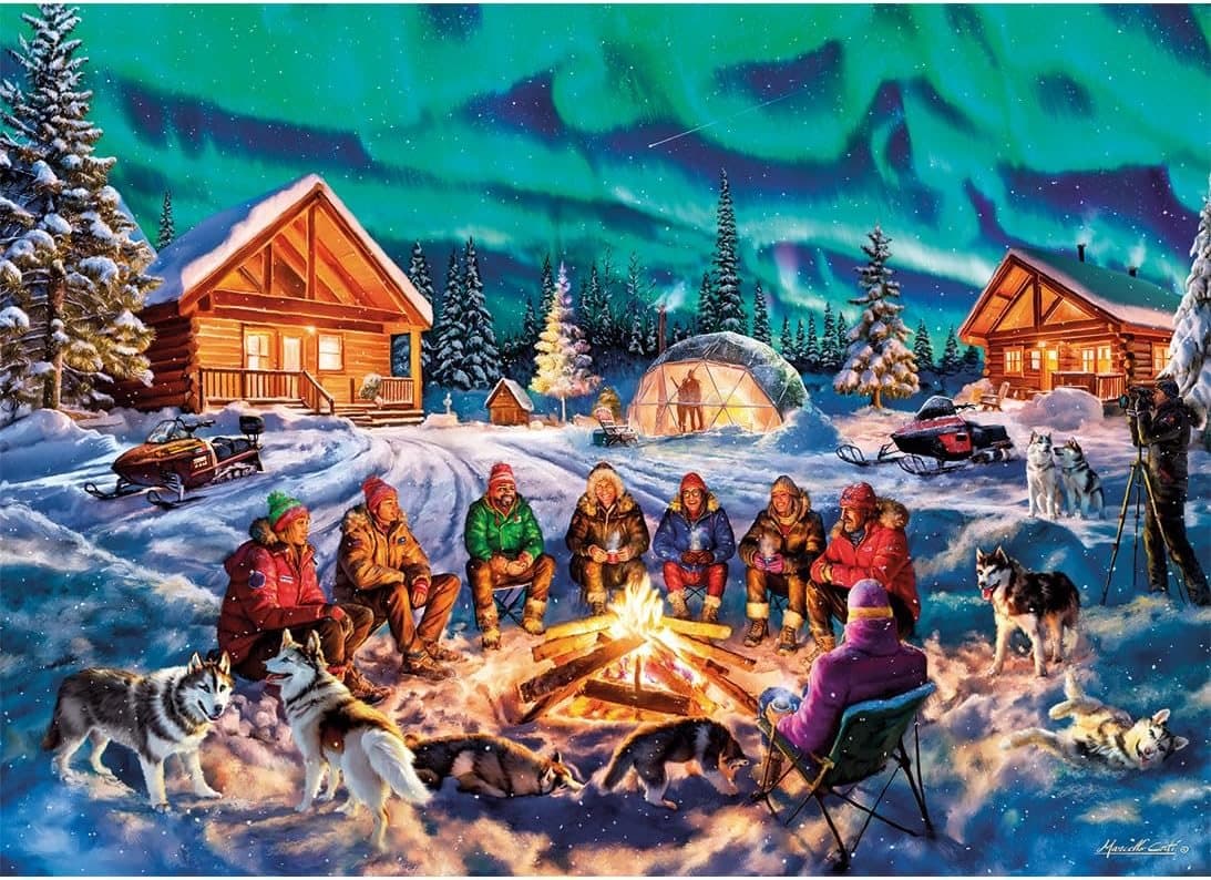 GIBSONS Puzzle Noc s polární září 1000 dílků