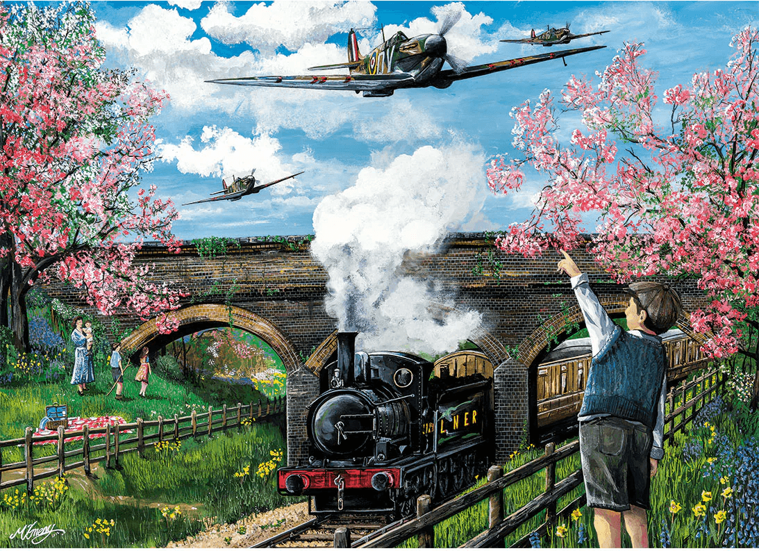 GIBSONS Puzzle Spitfire překvapení 1000 dílků