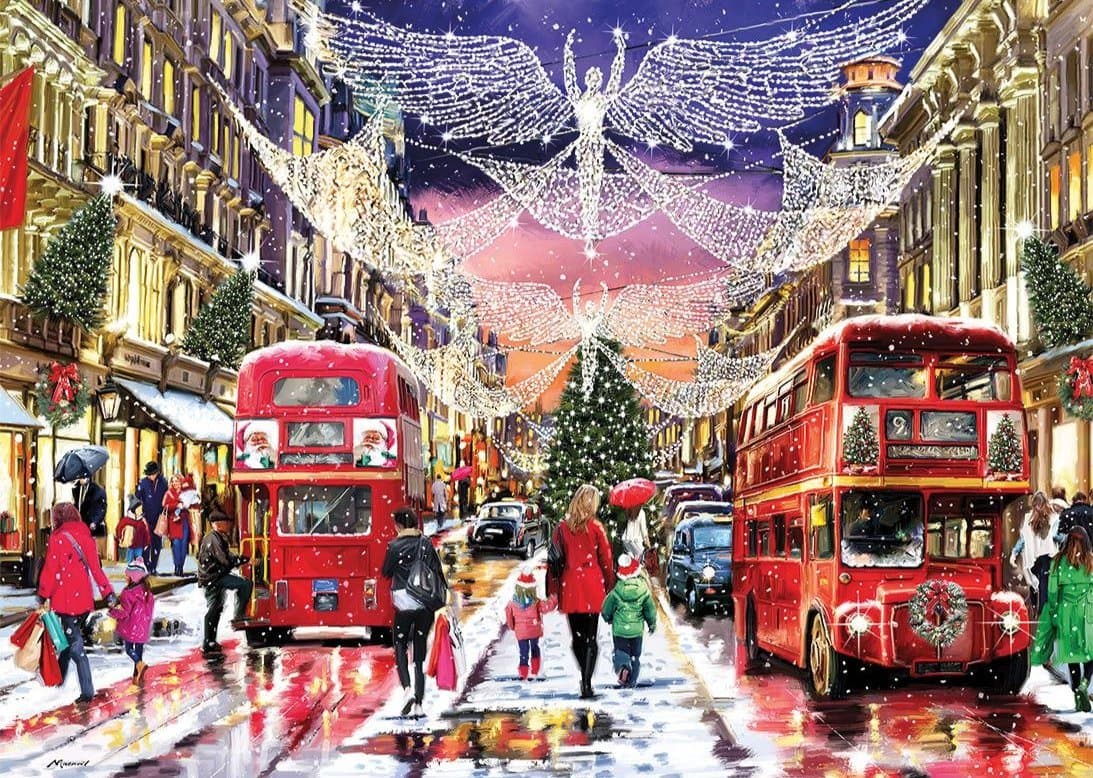 GIBSONS Puzzle Vánoční Regent Street 1000 dílků