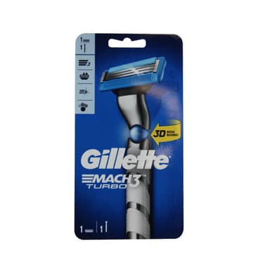Gillette strojček+náhrada Mach3 Turbo 3D