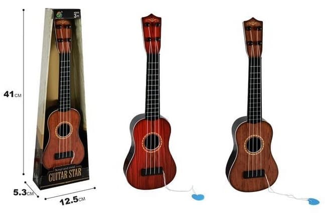Gitara 4 struny 36cm - hnedá