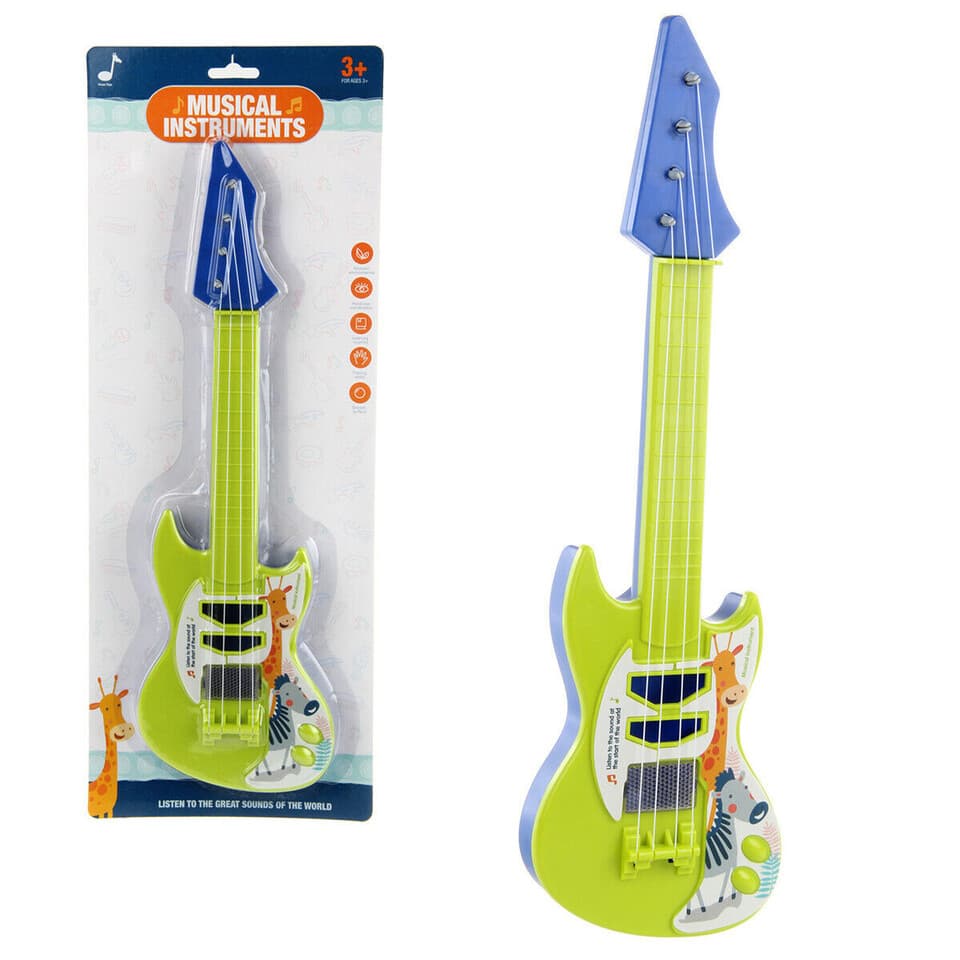 Gitara so zvieratkami 42cm - oranžová