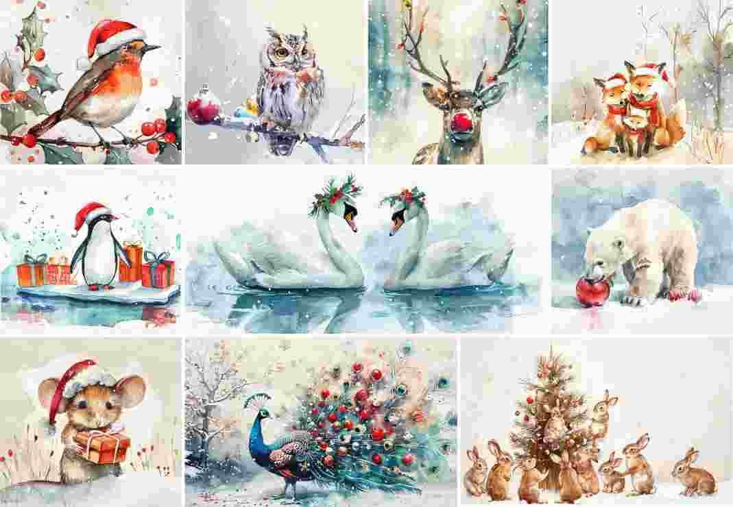 Grafika - Puzzle Animals at Christmas - 1000 dielov