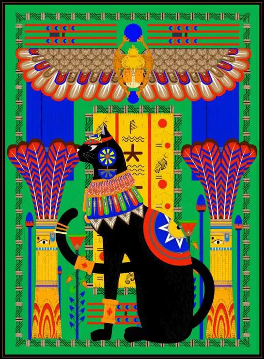 Grafika - Puzzle Egyptian cat - 2000 dielov