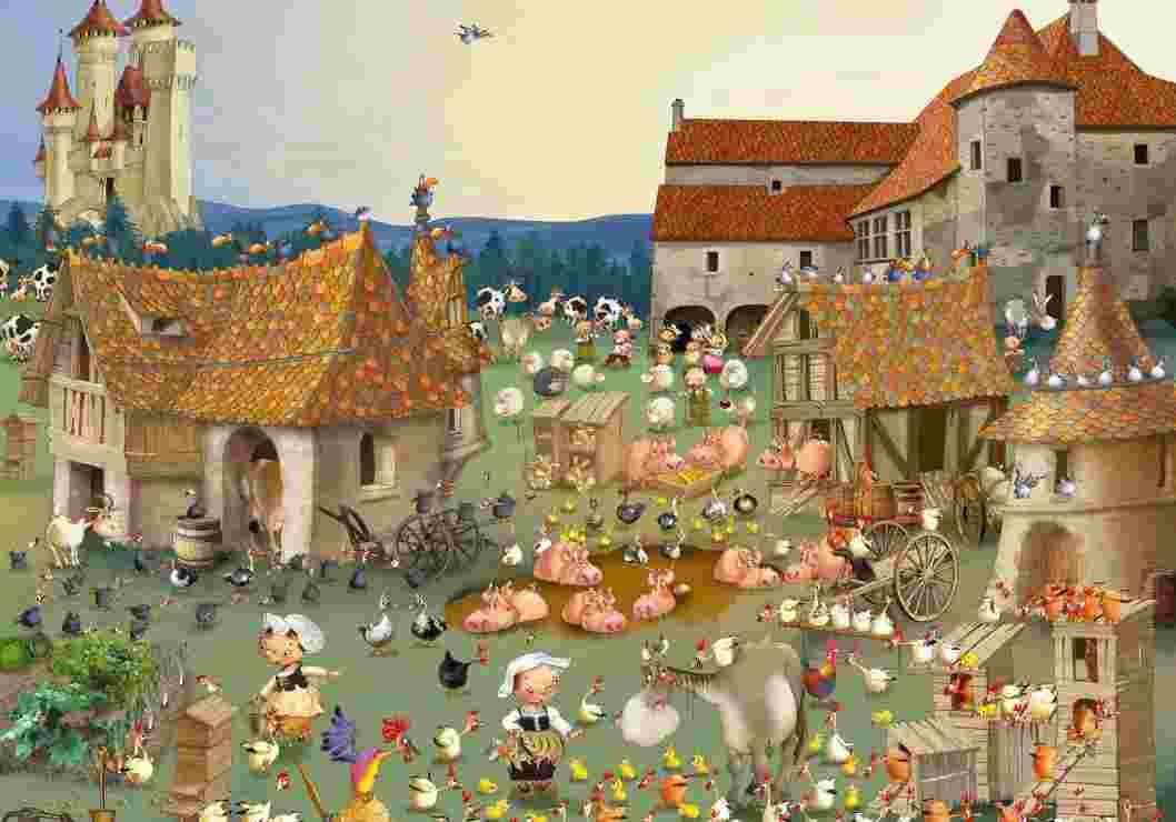 Grafika - Puzzle François Ruyer: Farm - 1000 dielov