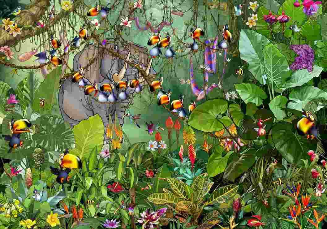 Grafika - Puzzle François Ruyer: Jungle - 1000 dielov