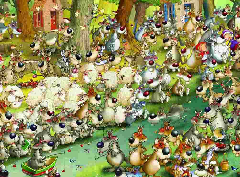 Grafika - Puzzle François Ruyer: Wolves! - 2000 dielov