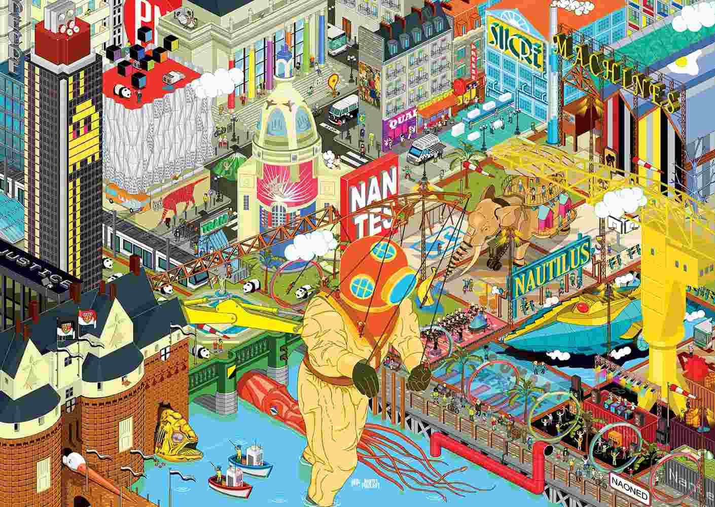 Grafika - Puzzle Nantes - 1000 dielov