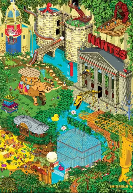 Grafika - Puzzle Nantes - Green 2 - 1000 dielov