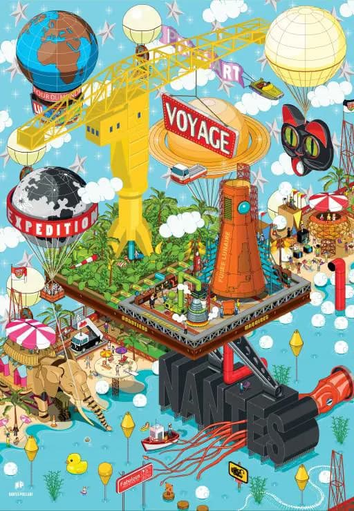 Grafika - Puzzle Nantes - Grue Titan - 1000 dielov