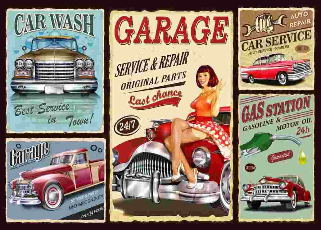 Grafika - Puzzle Retro Car Service - 500 dielov