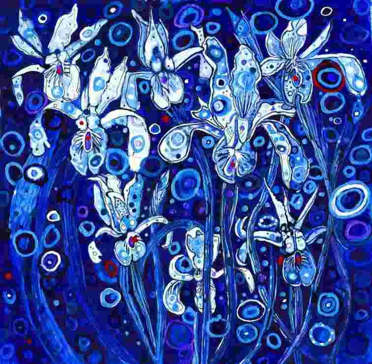 Grafika - Puzzle Sally Rich: Blue Iris - 1000 dielov