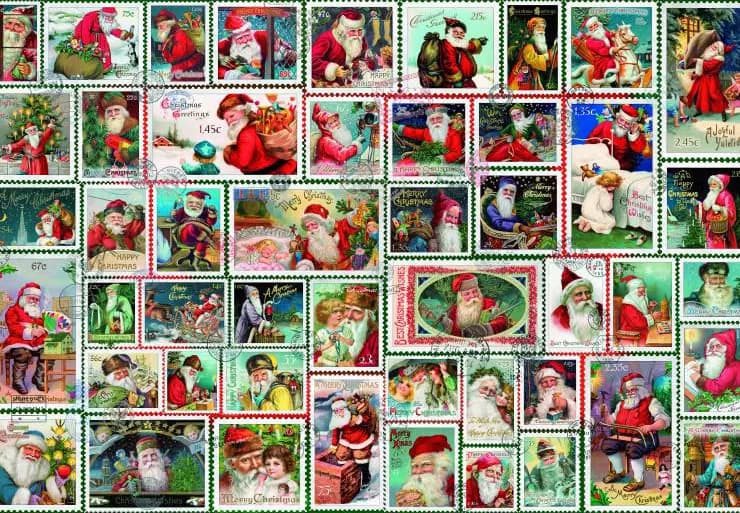 Grafika - Puzzle Santa Stamps - 1000 dielov