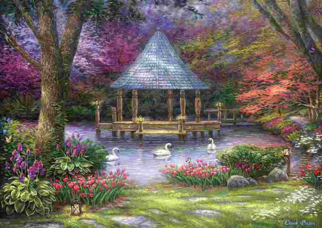 Grafika - Puzzle Swan Pond - 1000 dielov