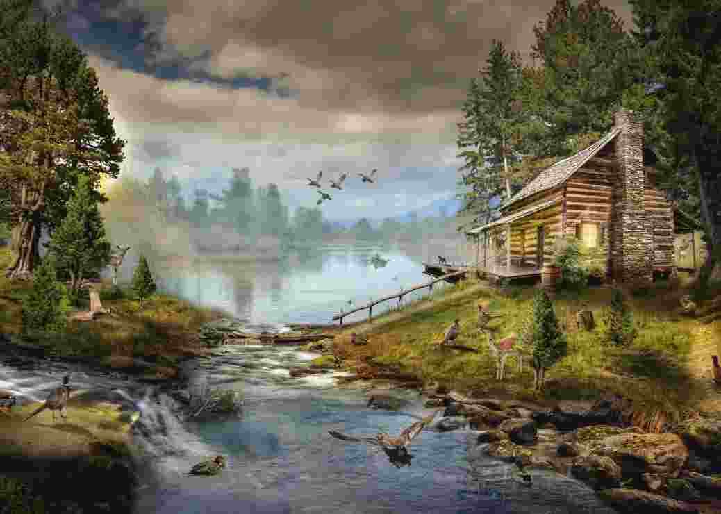 Grafika - Puzzle The fisherman's hut - 500 dielov