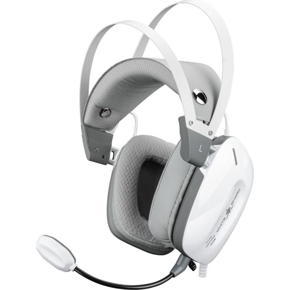 Herný headset GOTTAN biela WHITE SHARK