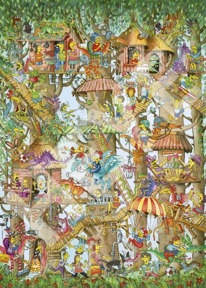 HEYE Puzzle Chaty na stromech 1000 dílků