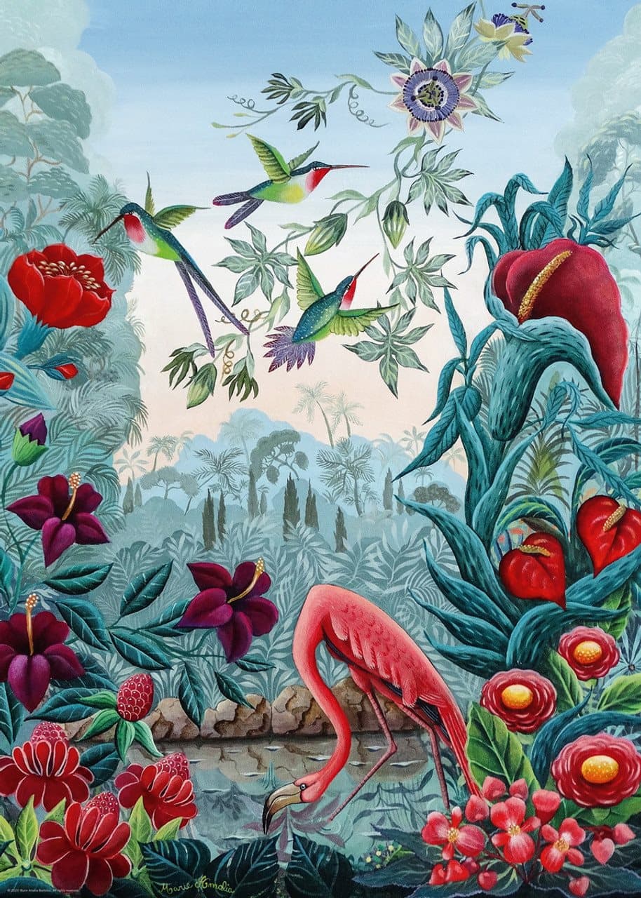 HEYE Puzzle Exotic garden: Ptačí ráj 1000 dílků