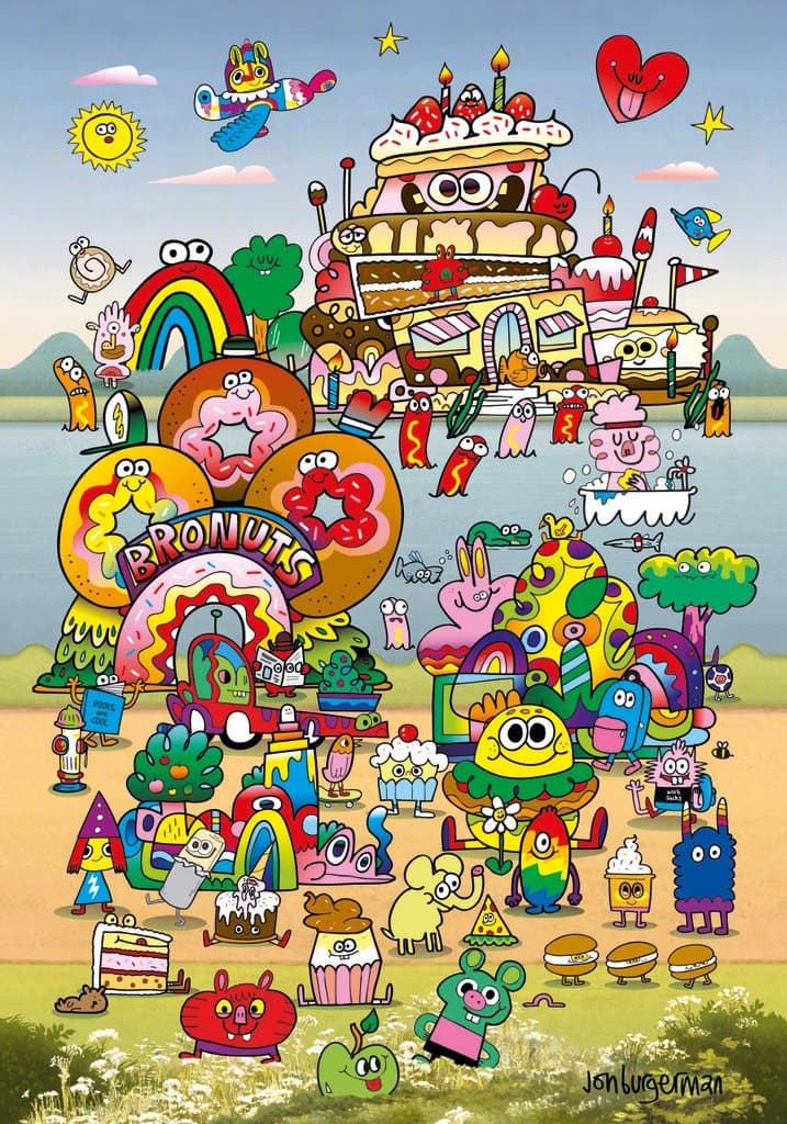 HEYE Puzzle Na výletě: Jon Burgerman 500 dílků