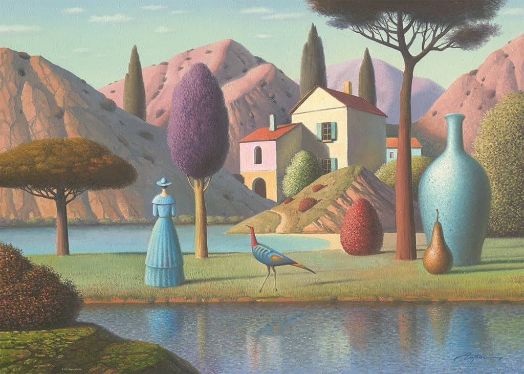 HEYE Puzzle Timeless: Dáma v modrém 1000 dílků