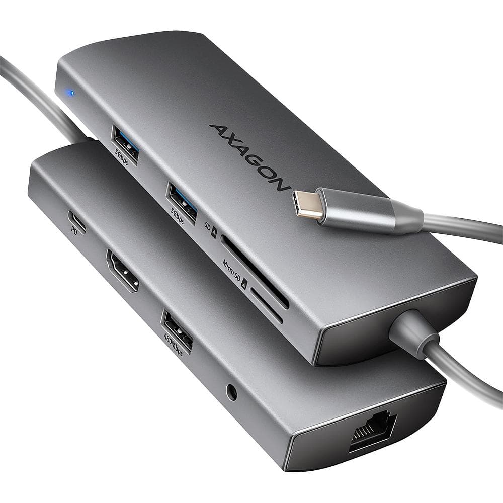 HMC-8HLSA USB 5Gbps 9in1 hub AXAGON
