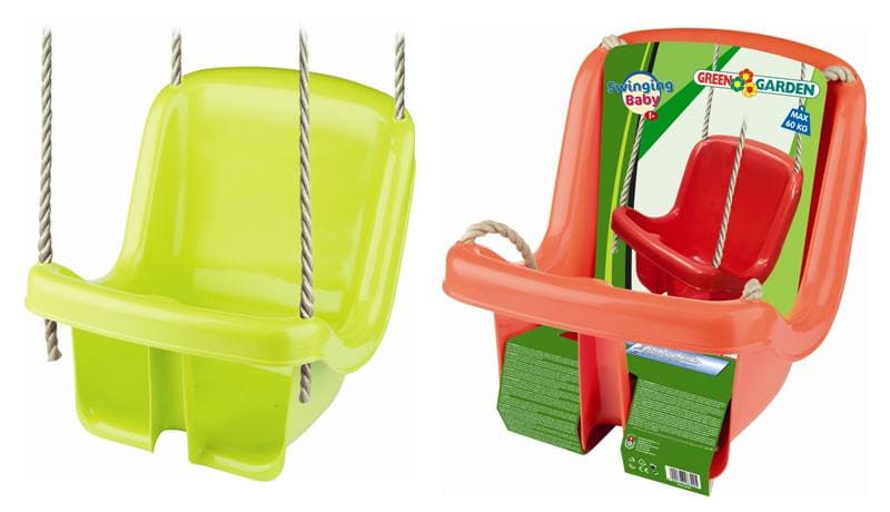 Hojdačka s operadlom Max 60kg - zelená