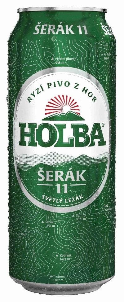 HOLBA Šerák 11, svetlé pivo v plech. 0,5L 4,7%