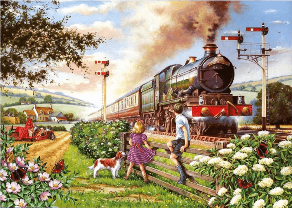 HOP Puzzle Železniční děti BIG 500 dílků