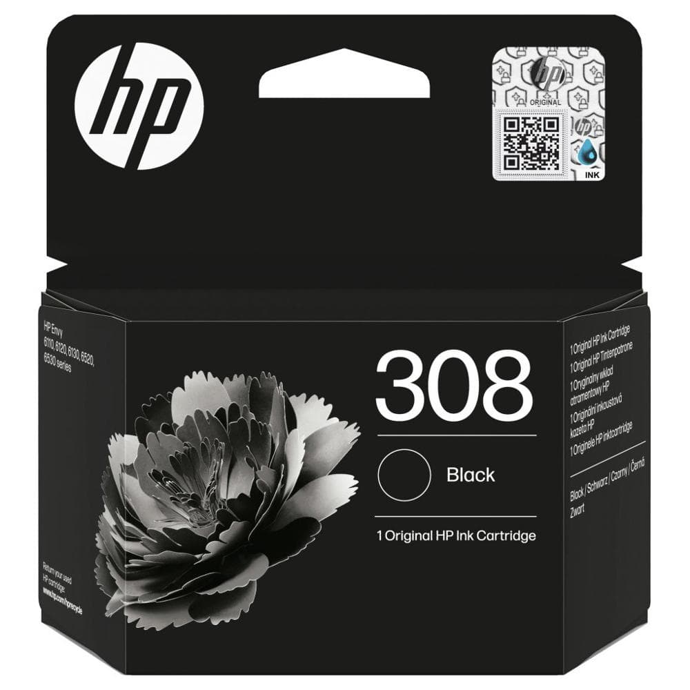 HP 308 Black Ink Cartridge (160 pages)