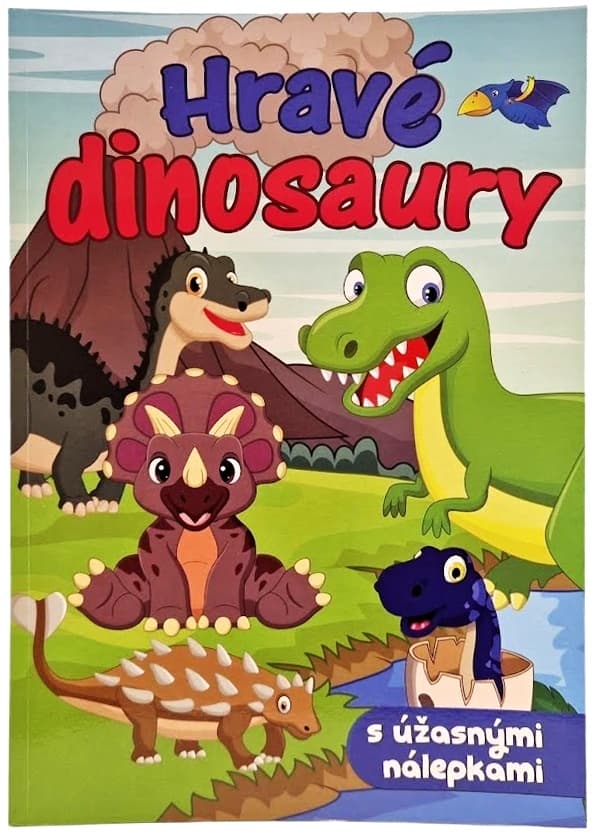 Hravé dinosaury omaľovánka s úžasnými nálepkami