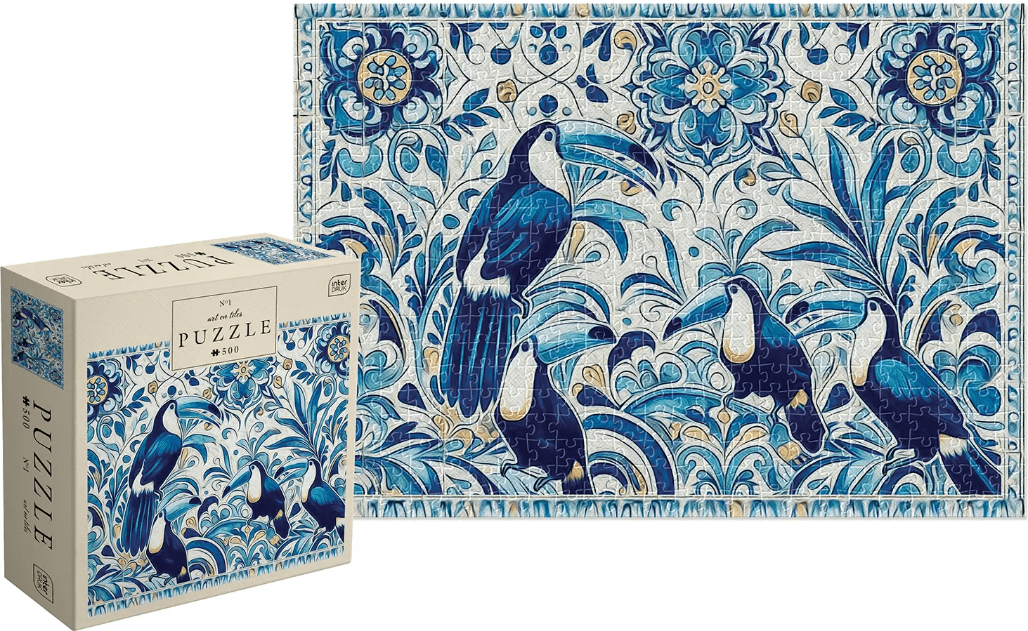 INTERDRUK Puzzle Art on Tiles: Tukani 500 dílků